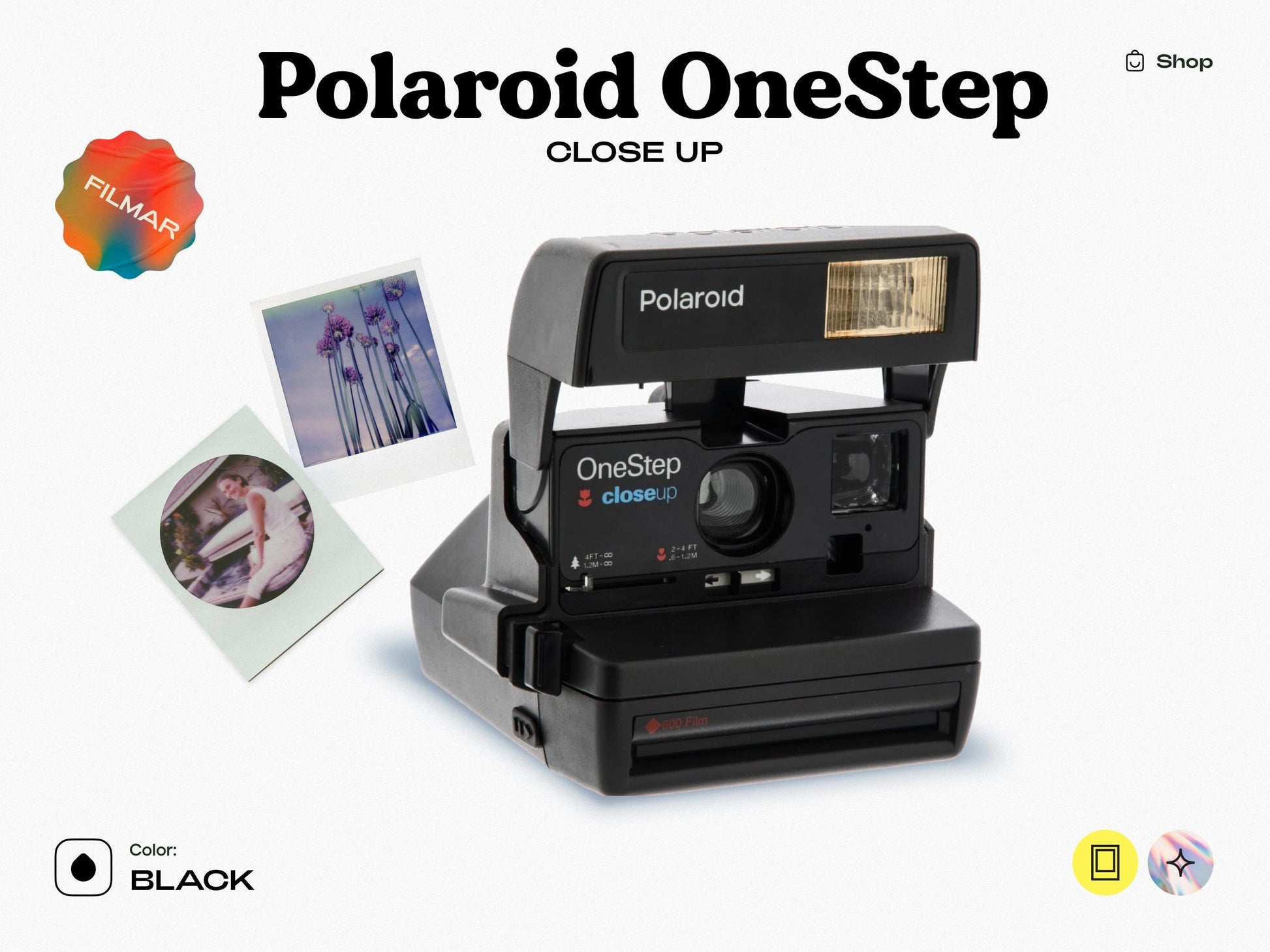 Polaroid OneStep Close-Up 636 | Vintage Polaroid 600 Instant Camera | Fully Tested & Working - Vintage Polaroid Instant Cameras