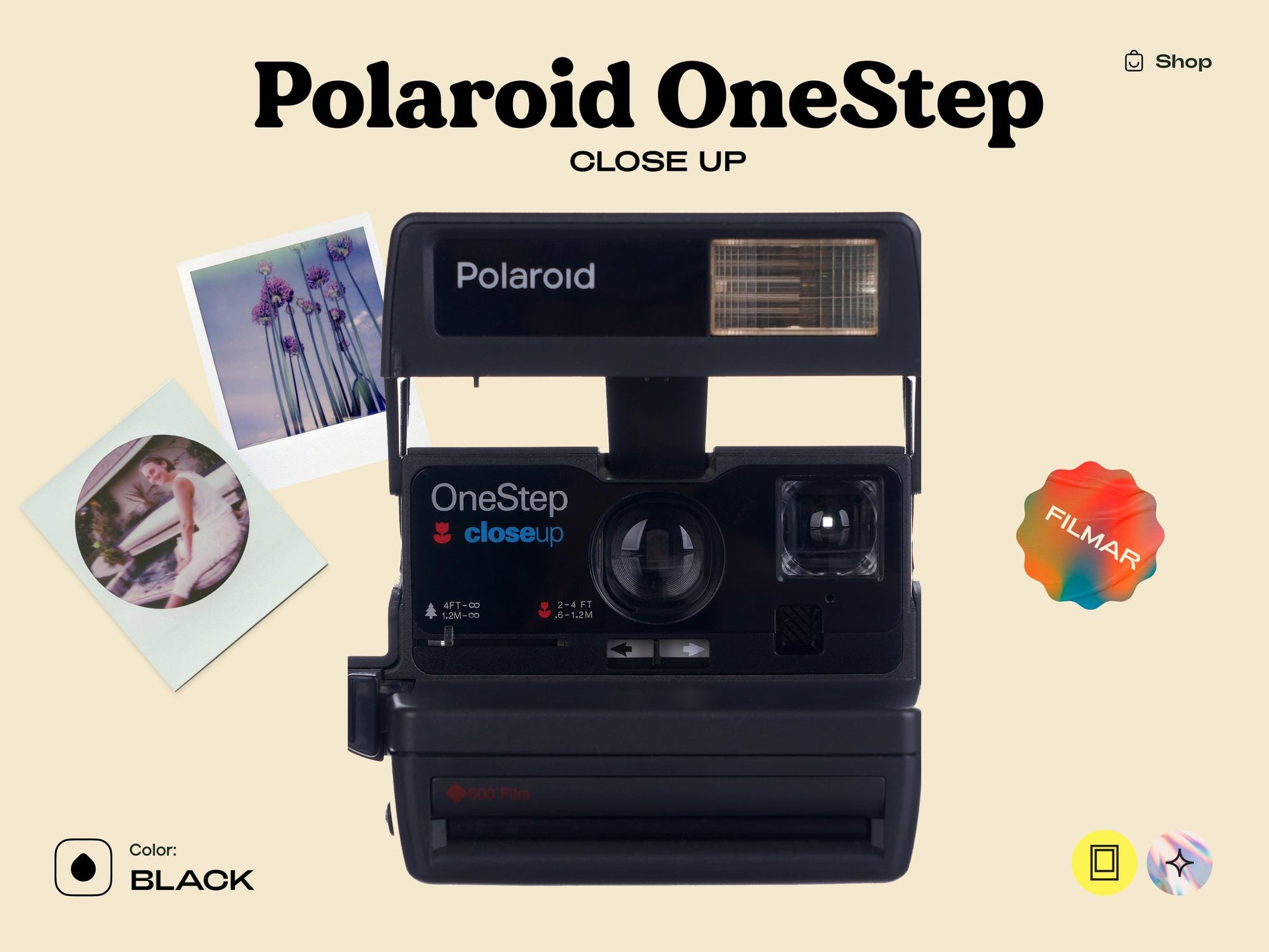 Polaroid OneStep Close-Up 636 | Vintage Polaroid 600 Instant Camera | Fully Tested & Working - Vintage Polaroid Instant Cameras