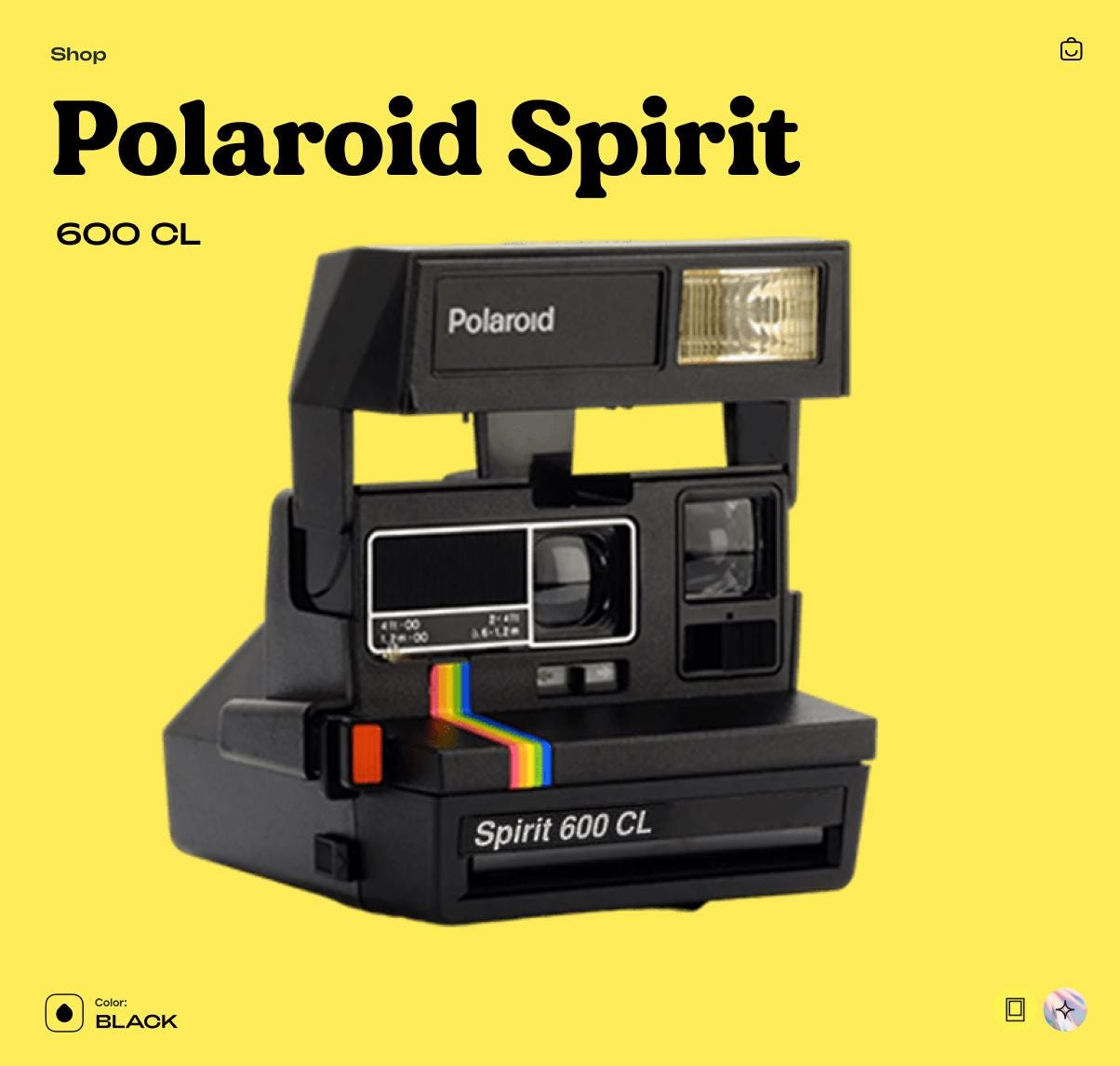 Polaroid 600 CL Spirit Instant Camera, Vintage 90s Film Camera, Tested & Working, Retro Photo Gift - Vintage Polaroid Instant Cameras