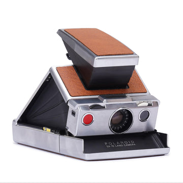 Vintage polaroid sx-70 land camera instant camera - refurbished classic slr with manual focus and film shield, christmas gift