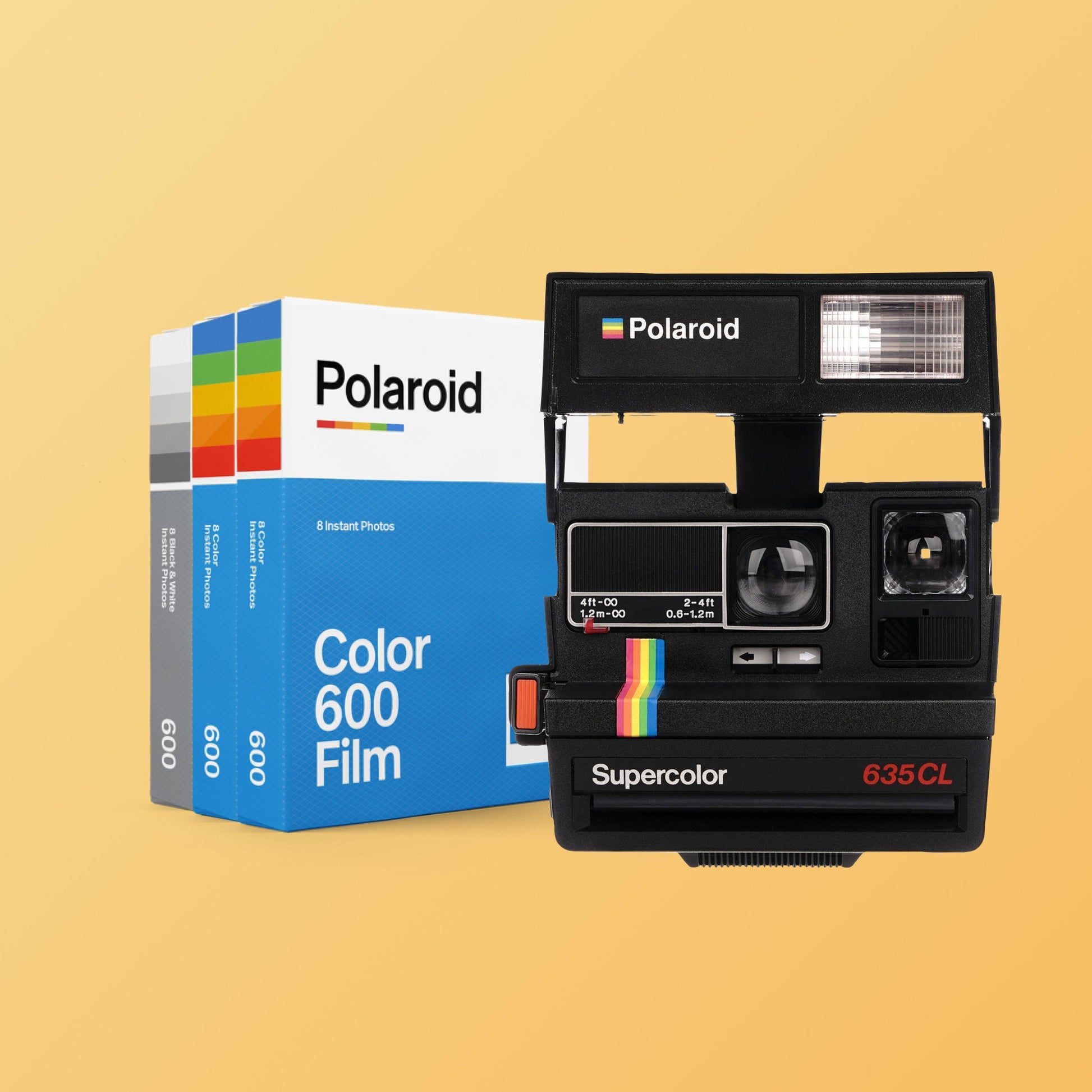 Custom camera, instant camera polaroid 635 cl supercolor, rainbow polaroid camera, vintage camera - Vintage Polaroid Instant Cameras