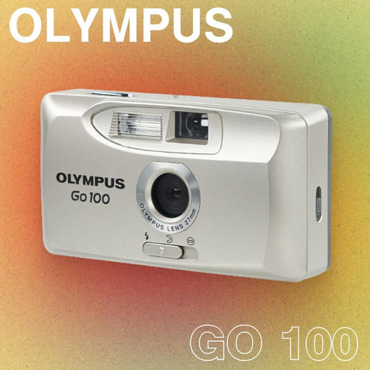 Olympus Go 100 35mm Film Camera with Flash, Tested and Working Compact Point and Shoot