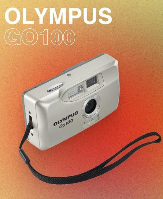 Olympus Go 100 35mm Film Camera with Flash, Tested and Working Compact Point and Shoot