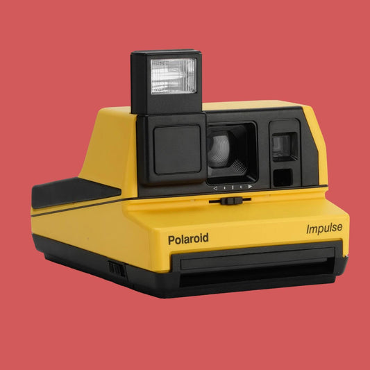 Polaroid Impulse Yellow Instant Camera | Vintage 600 Film Camera | Retro Polaroid | Point and Shoot Instant Camera