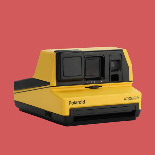 Polaroid Impulse Yellow Instant Camera | Vintage 600 Film Camera | Retro Polaroid | Point and Shoot Instant Camera