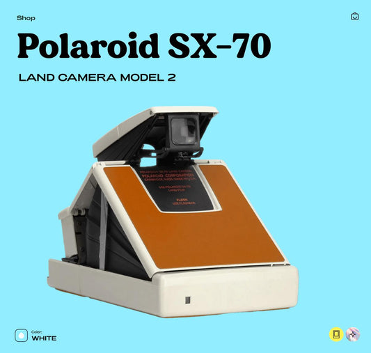 Polaroid SX-70 Land Camera Model 2 – Vintage Folding Instant SLR, SX-70 Film, Tested & Working, Retro Film Camera - Vintage Polaroid Instant Cameras