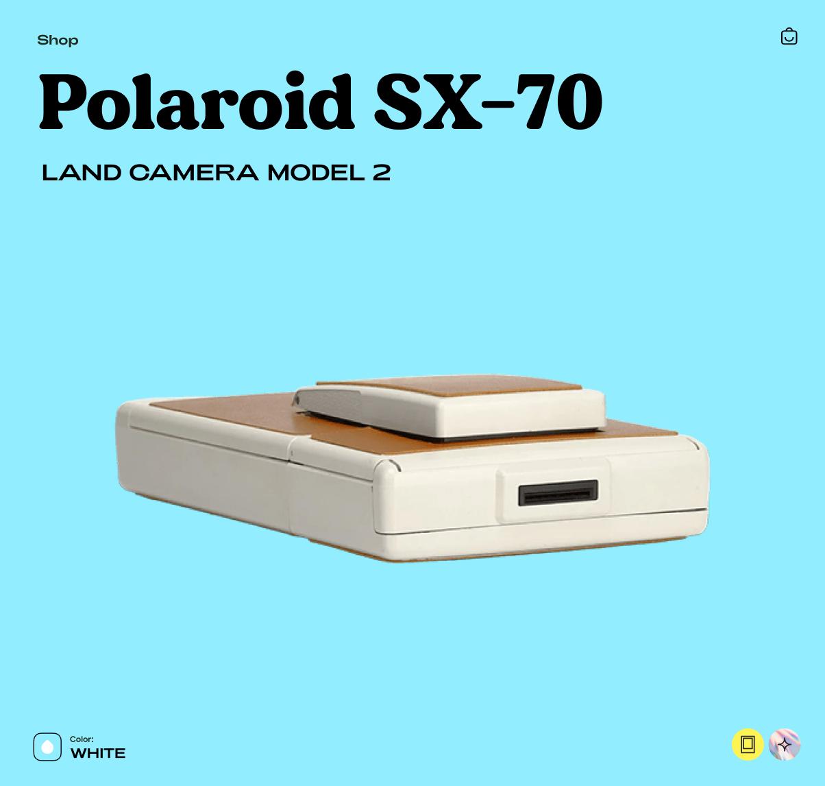 Polaroid SX-70 Land Camera Model 2 – Vintage Folding Instant SLR, SX-70 Film, Tested & Working, Retro Film Camera - Vintage Polaroid Instant Cameras