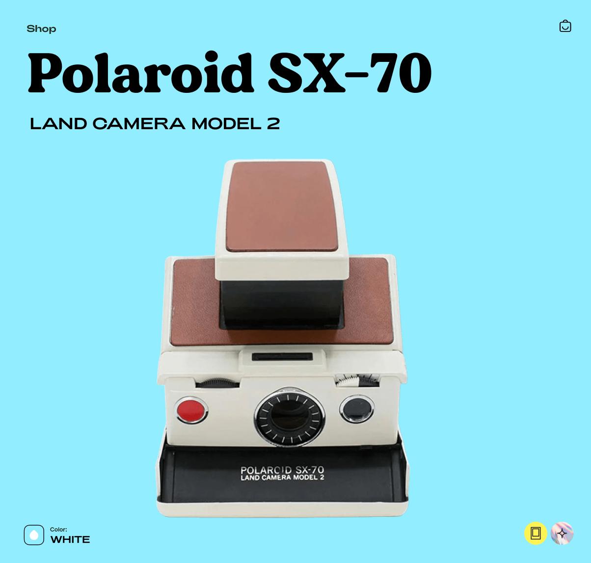 Polaroid SX-70 Land Camera Model 2 – Vintage Folding Instant SLR, SX-70 Film, Tested & Working, Retro Film Camera - Vintage Polaroid Instant Cameras