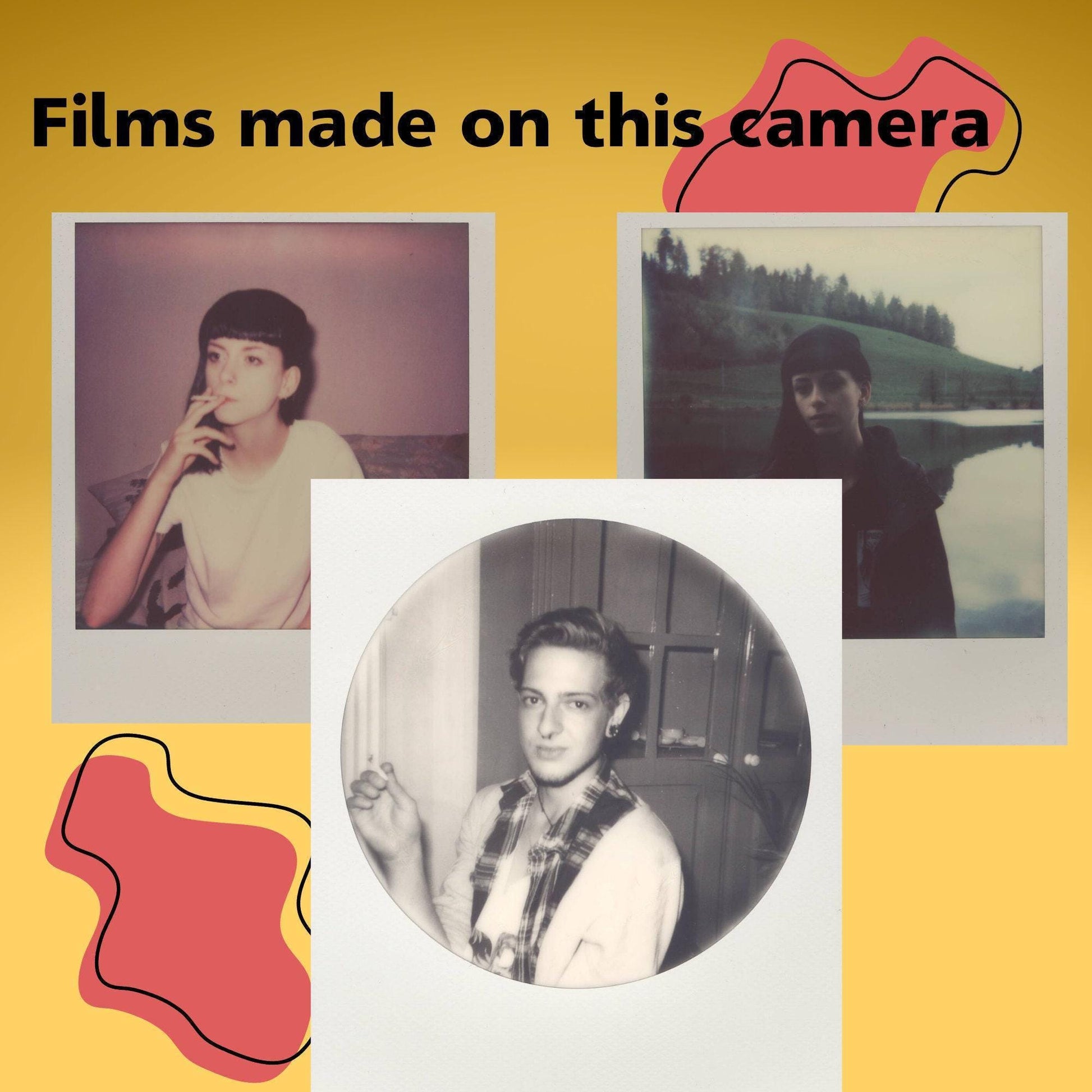 Polaroid vintage camera, old perfectly working instant camera, red polaroid camera - Vintage Polaroid Instant Cameras