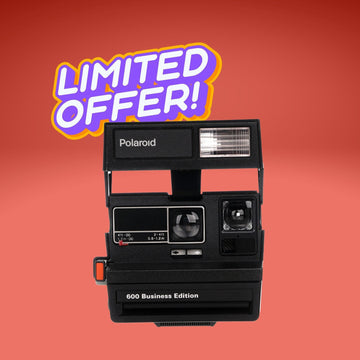 Polaroid 600 perfectly workig vintage camera, polaroid camera business edition, instant film camera, custom print with your text - Vintage Polaroid Instant Cameras