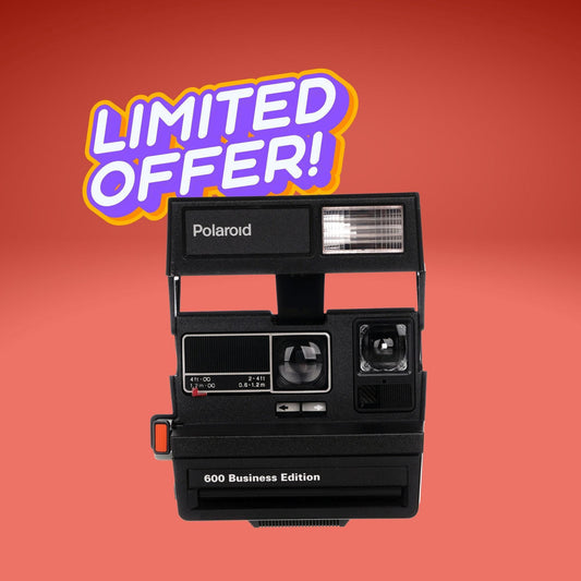 Polaroid 600 perfectly workig vintage camera, polaroid camera business edition, instant film camera, custom print with your text - Vintage Polaroid Instant Cameras