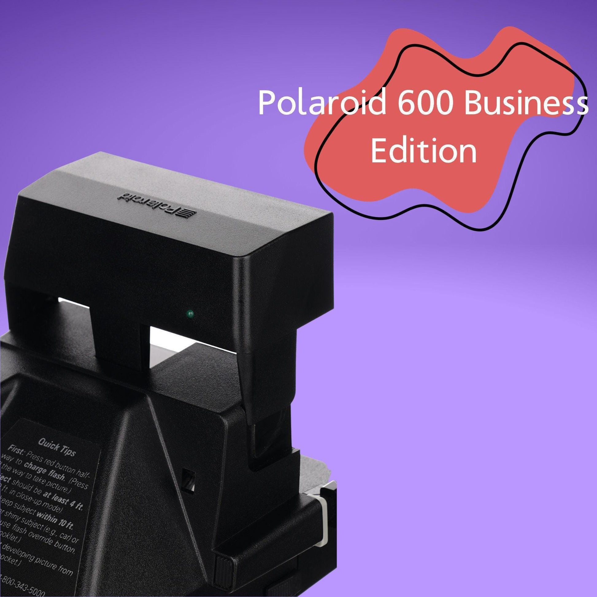 Polaroid 600 perfectly workig vintage camera, polaroid camera business edition, instant film camera, custom print with your text - Vintage Polaroid Instant Cameras