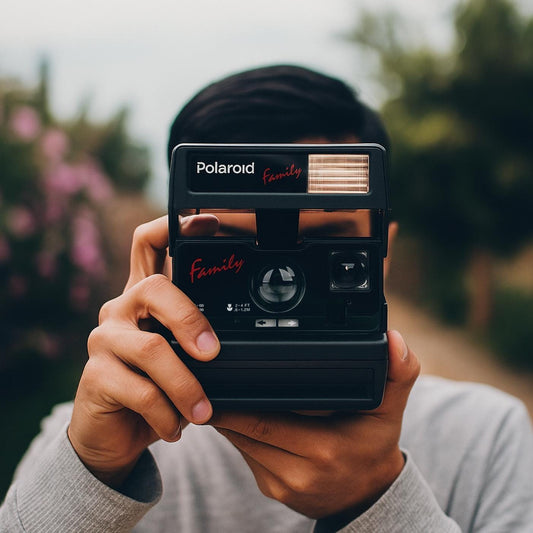 Polaroid 600 type, polaroid 636 close up (family edition) — 600 instant film camera, built-in flash, close-up lens, tested - Vintage Polaroid Instant Cameras