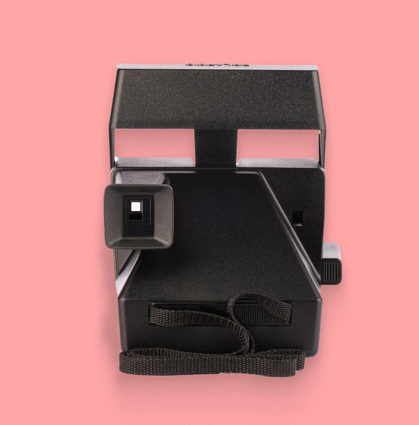 Polaroid 600 type, polaroid supercolor 635 (grey rainbow) — 600 instant film camera, built-in flash, custom print with your text - Vintage Polaroid Instant Cameras