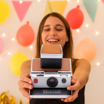 Polaroid sx-70 model 1 silver — original folding slr, vintage instant film camera, manual focus, tested working - Vintage Polaroid Instant Cameras