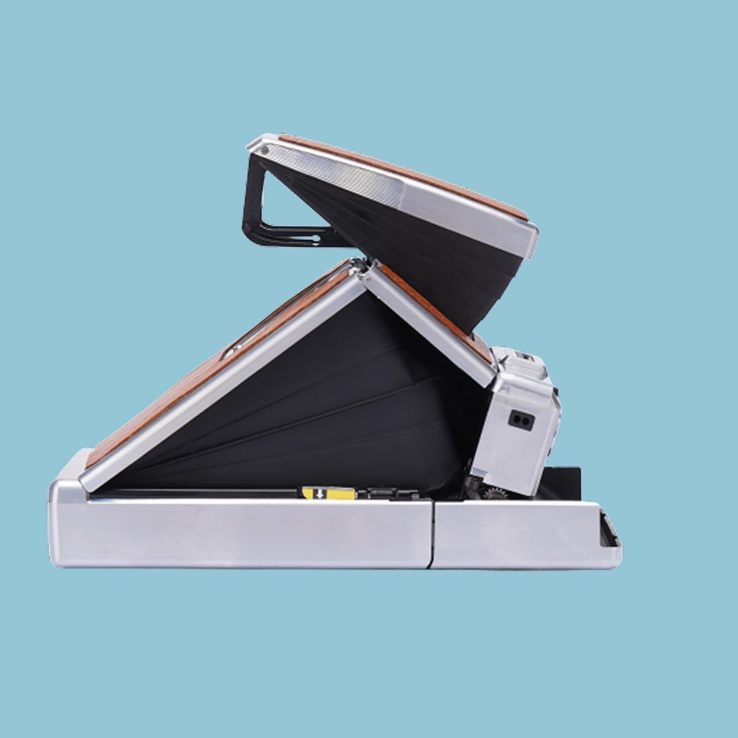 Polaroid sx-70 model 1 silver — original folding slr, vintage instant film camera, manual focus, tested working - Vintage Polaroid Instant Cameras