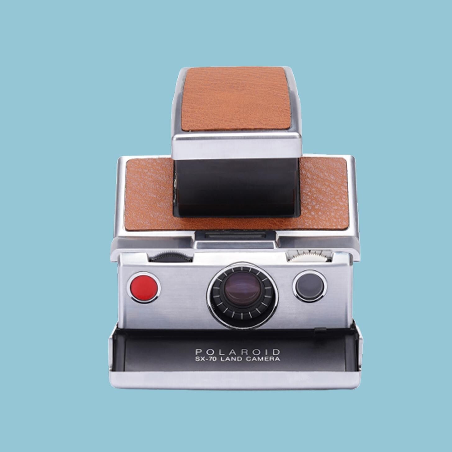 Polaroid sx-70 model 1 silver — original folding slr, vintage instant film camera, manual focus, tested working - Vintage Polaroid Instant Cameras