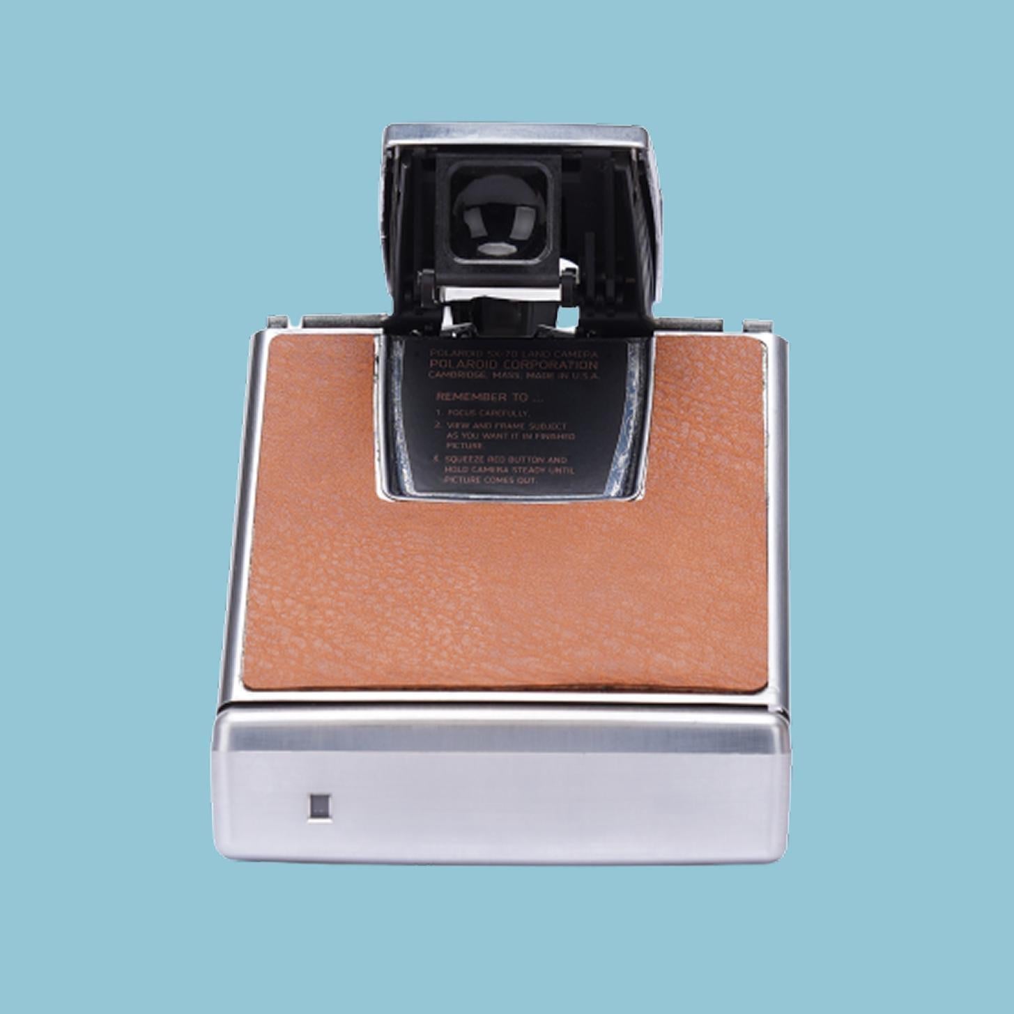 Polaroid sx-70 model 1 silver — original folding slr, vintage instant film camera, manual focus, tested working - Vintage Polaroid Instant Cameras