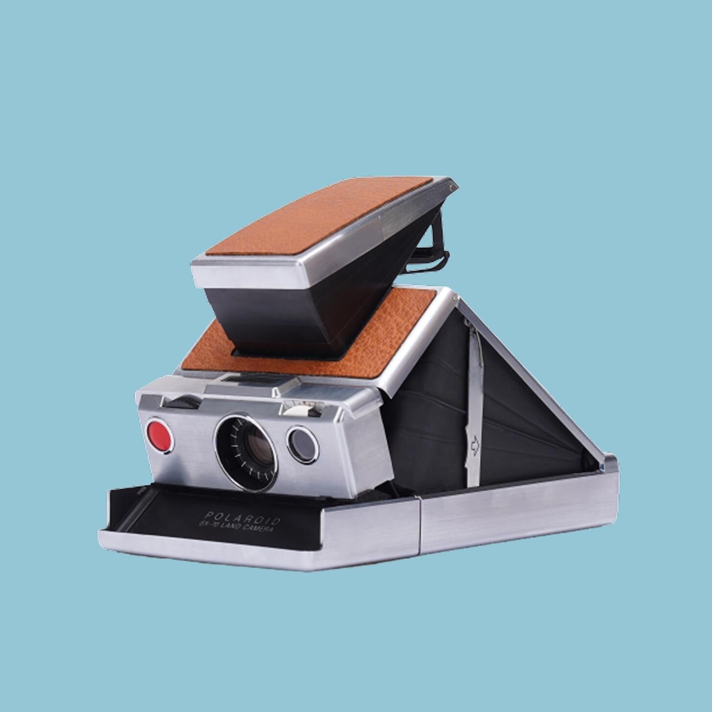 Polaroid sx-70 model 1 silver — original folding slr, vintage instant film camera, manual focus, tested working - Vintage Polaroid Instant Cameras