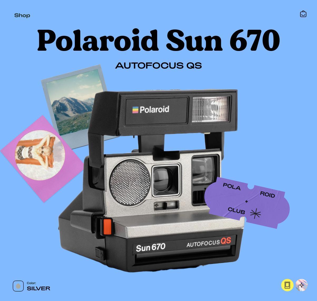 Polaroid Sun 670 Autofocus QS Camera – 600 Film Vintage Instant Camera, Autofocus SLR, Refurbished Retro Photo Camera Gift - Vintage Polaroid Instant Cameras