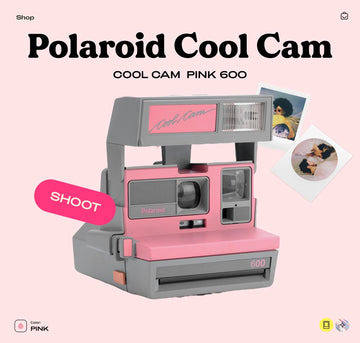 Polaroid Cool Cam 600 Pink Instant Camera – Vintage 600 Film Camera with Flash, Tested & Working - Vintage Polaroid Instant Cameras