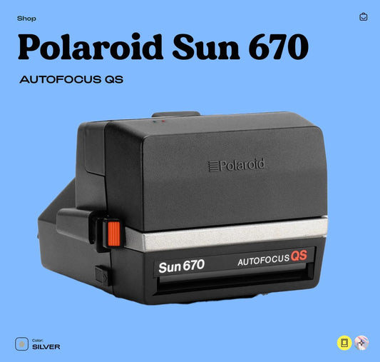 Polaroid Sun 670 Autofocus QS Camera – 600 Film Vintage Instant Camera, Autofocus SLR, Refurbished Retro Photo Camera Gift - Vintage Polaroid Instant Cameras