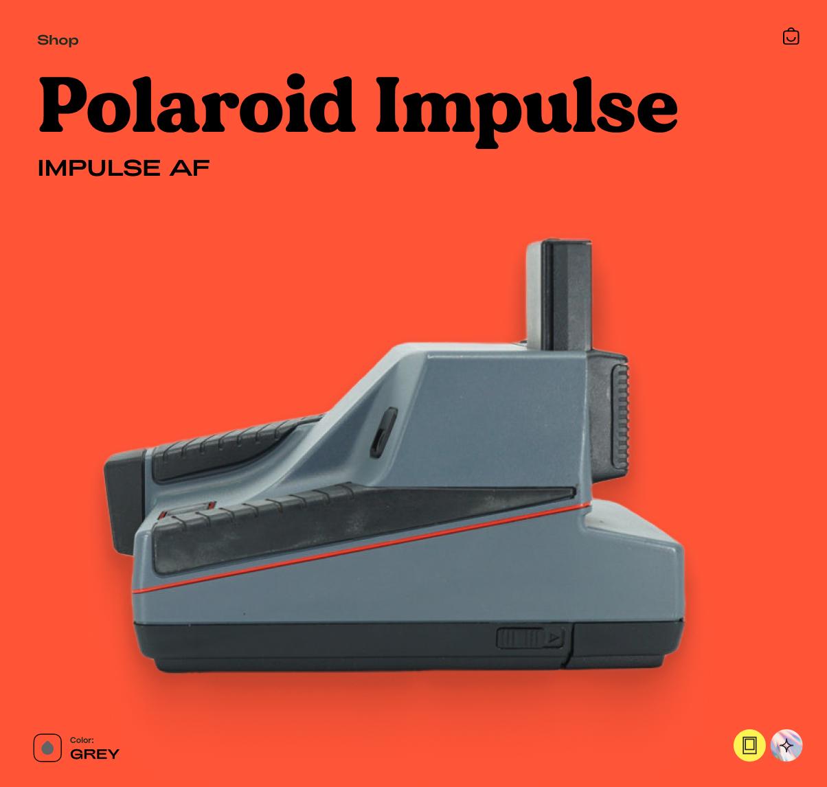 Polaroid Impulse AF Instant Camera, Vintage Polaroid 600 Camera, Autofocus Instant Film Camera - -Tested Working - Vintage Polaroid Instant Cameras