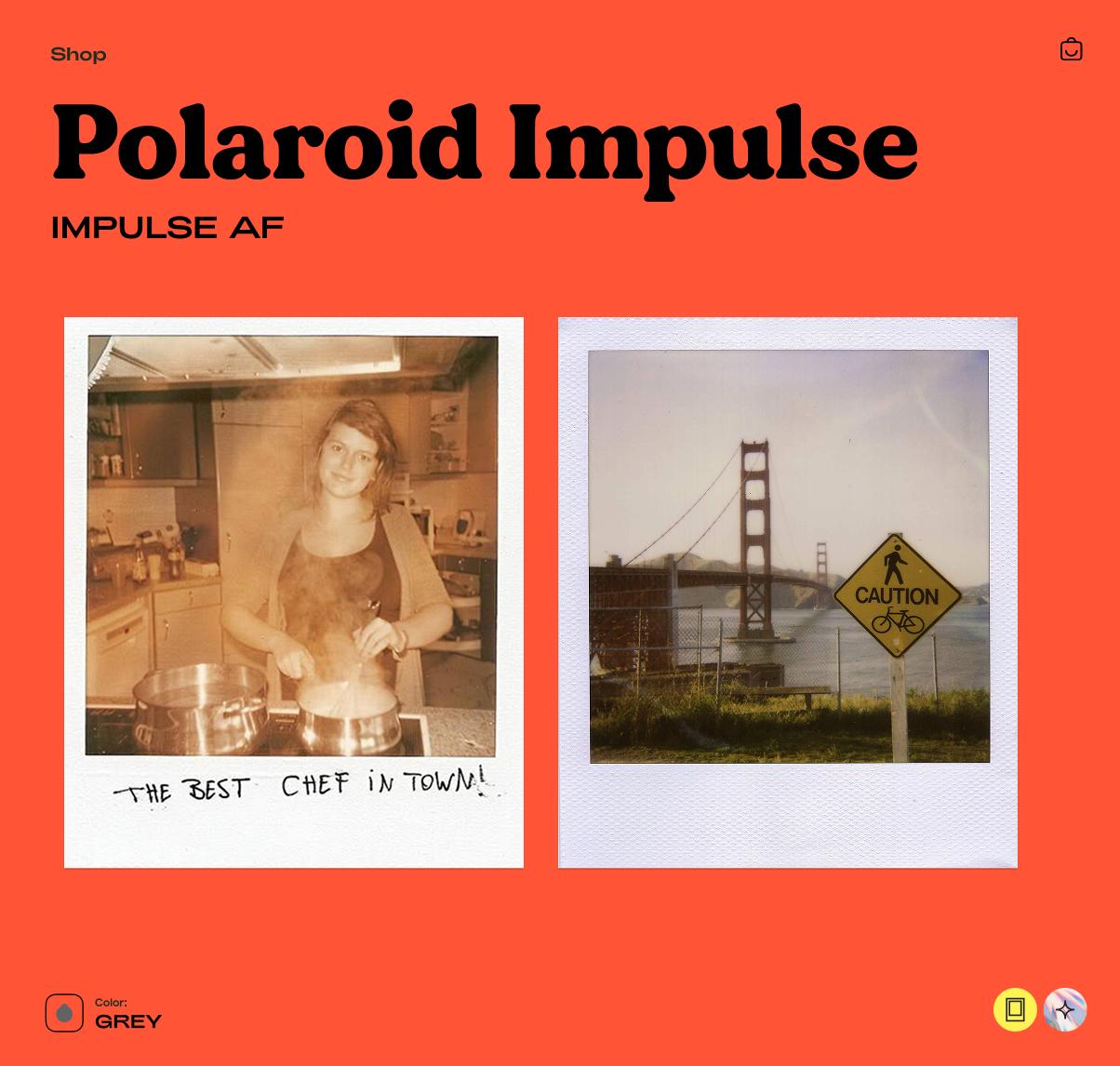 Polaroid Impulse AF Instant Camera, Vintage Polaroid 600 Camera, Autofocus Instant Film Camera - -Tested Working - Vintage Polaroid Instant Cameras