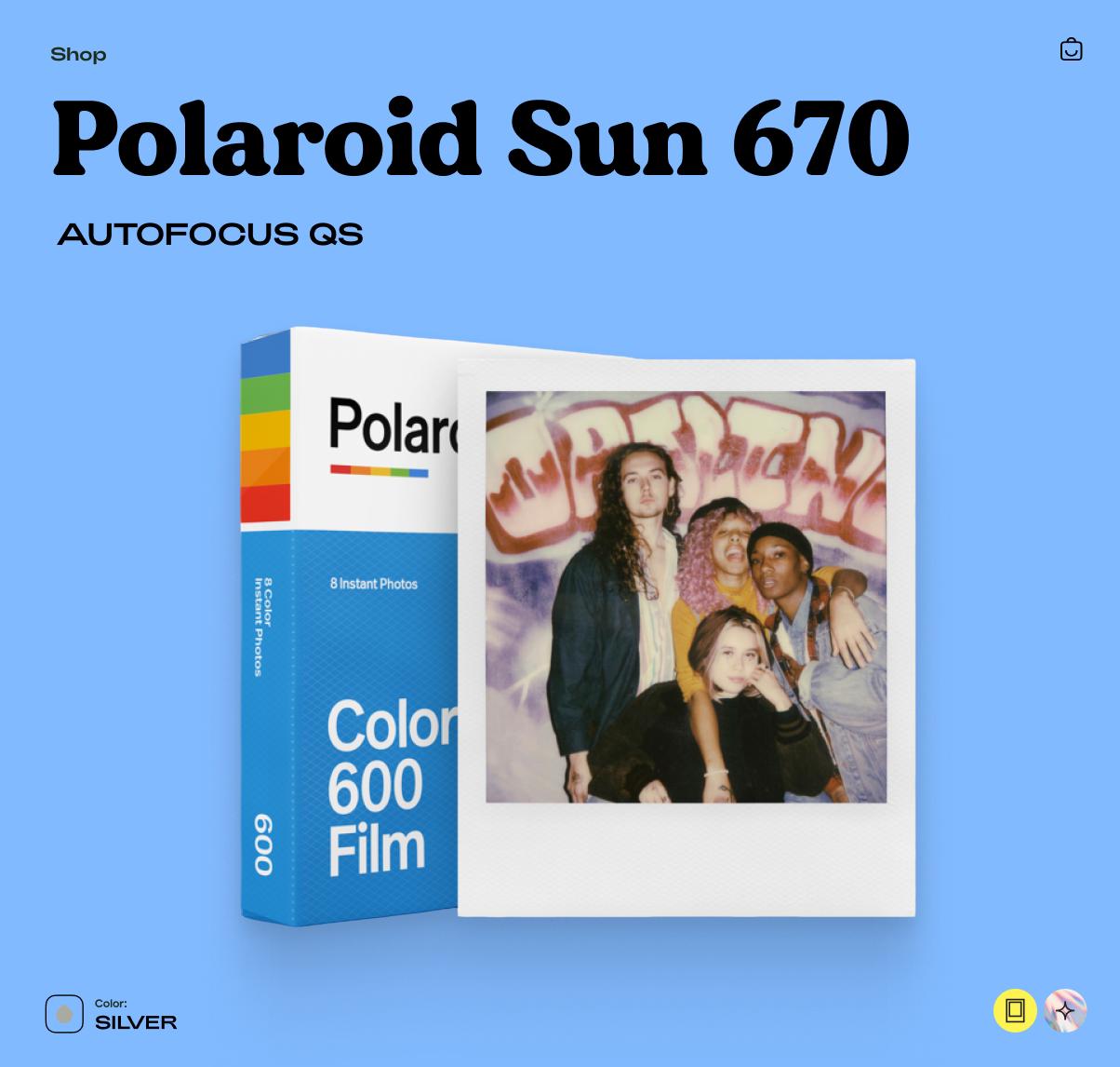 Polaroid Sun 670 Autofocus QS Camera – 600 Film Vintage Instant Camera, Autofocus SLR, Refurbished Retro Photo Camera Gift - Vintage Polaroid Instant Cameras