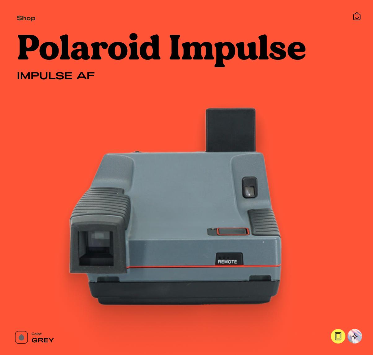 Polaroid Impulse AF Instant Camera, Vintage Polaroid 600 Camera, Autofocus Instant Film Camera - -Tested Working - Vintage Polaroid Instant Cameras