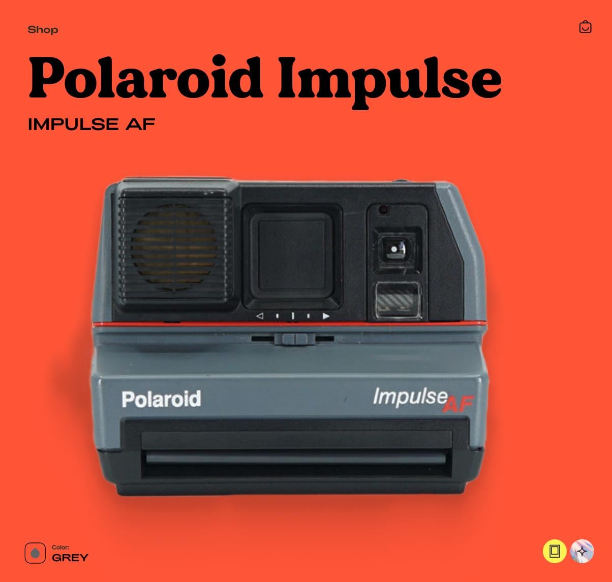 Polaroid Impulse AF Instant Camera, Vintage Polaroid 600 Camera, Autofocus Instant Film Camera - -Tested Working - Vintage Polaroid Instant Cameras