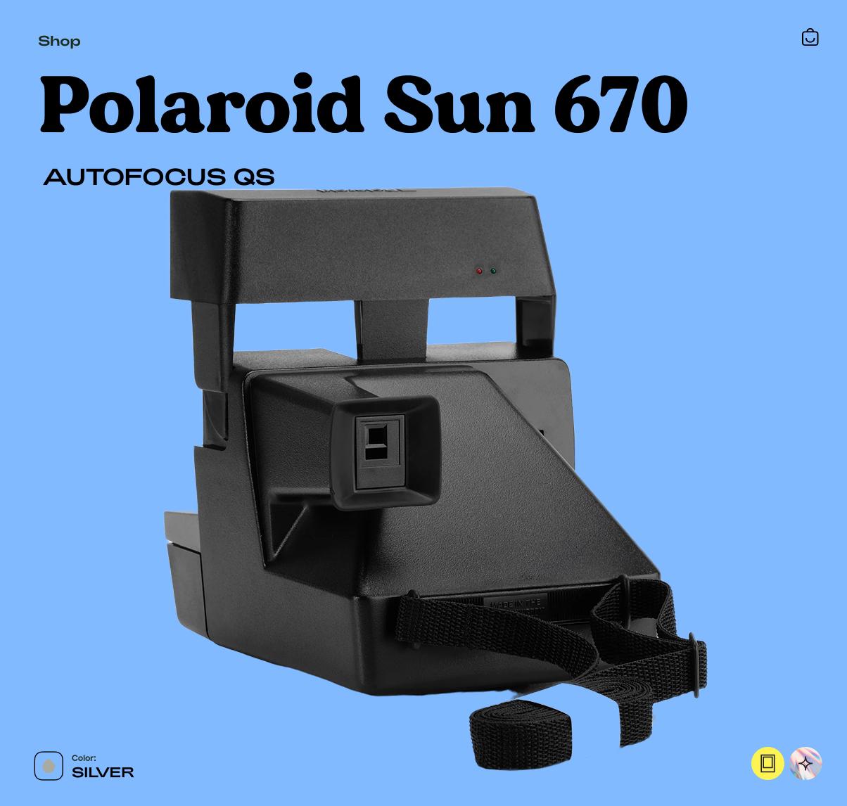 Polaroid Sun 670 Autofocus QS Camera – 600 Film Vintage Instant Camera, Autofocus SLR, Refurbished Retro Photo Camera Gift - Vintage Polaroid Instant Cameras