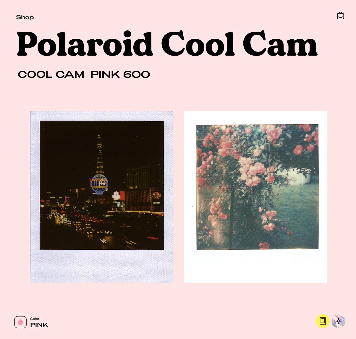 Polaroid Cool Cam 600 Pink Instant Camera – Vintage 600 Film Camera with Flash, Tested & Working - Vintage Polaroid Instant Cameras
