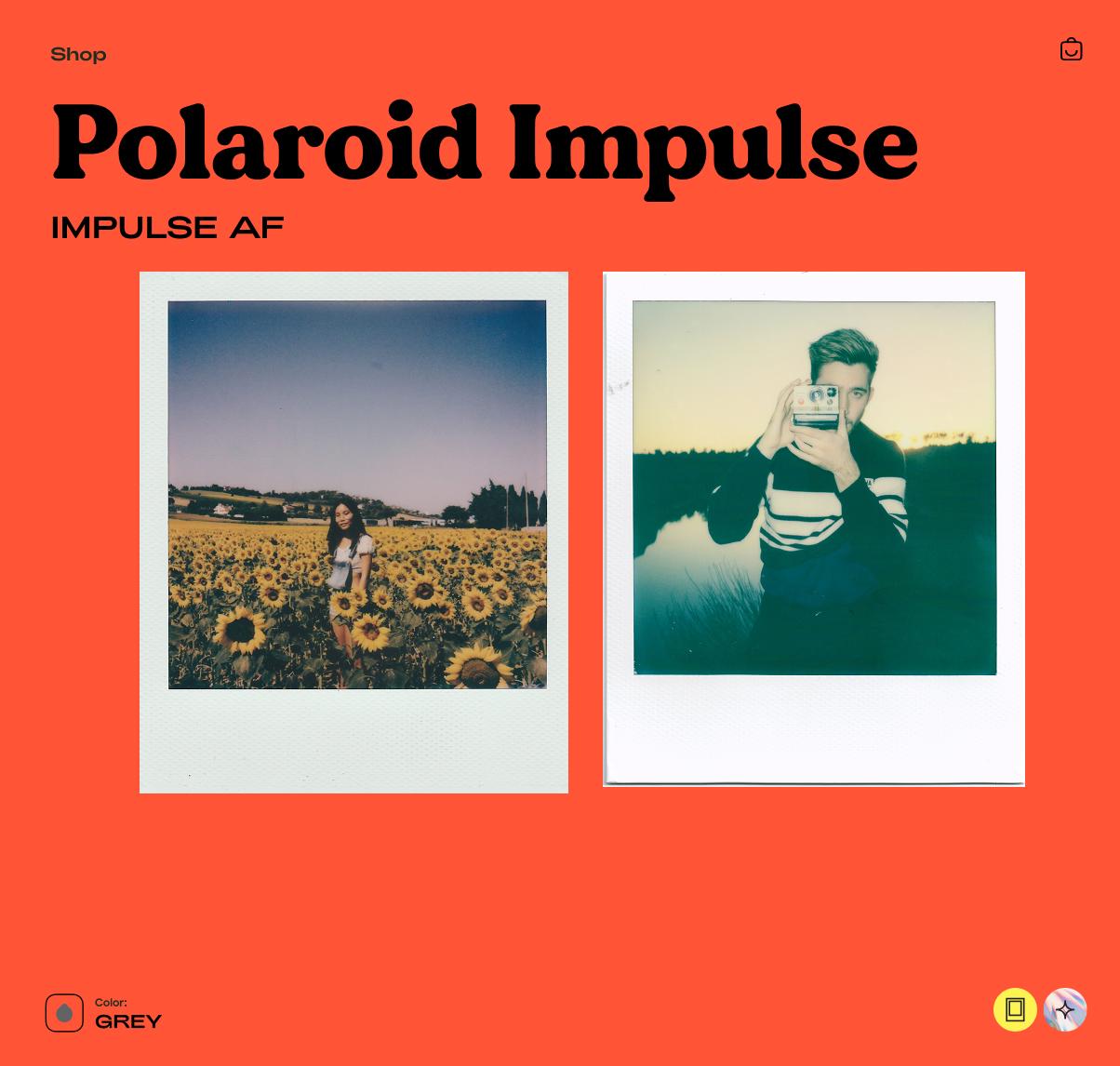 Polaroid Impulse AF Instant Camera, Vintage Polaroid 600 Camera, Autofocus Instant Film Camera - -Tested Working - Vintage Polaroid Instant Cameras