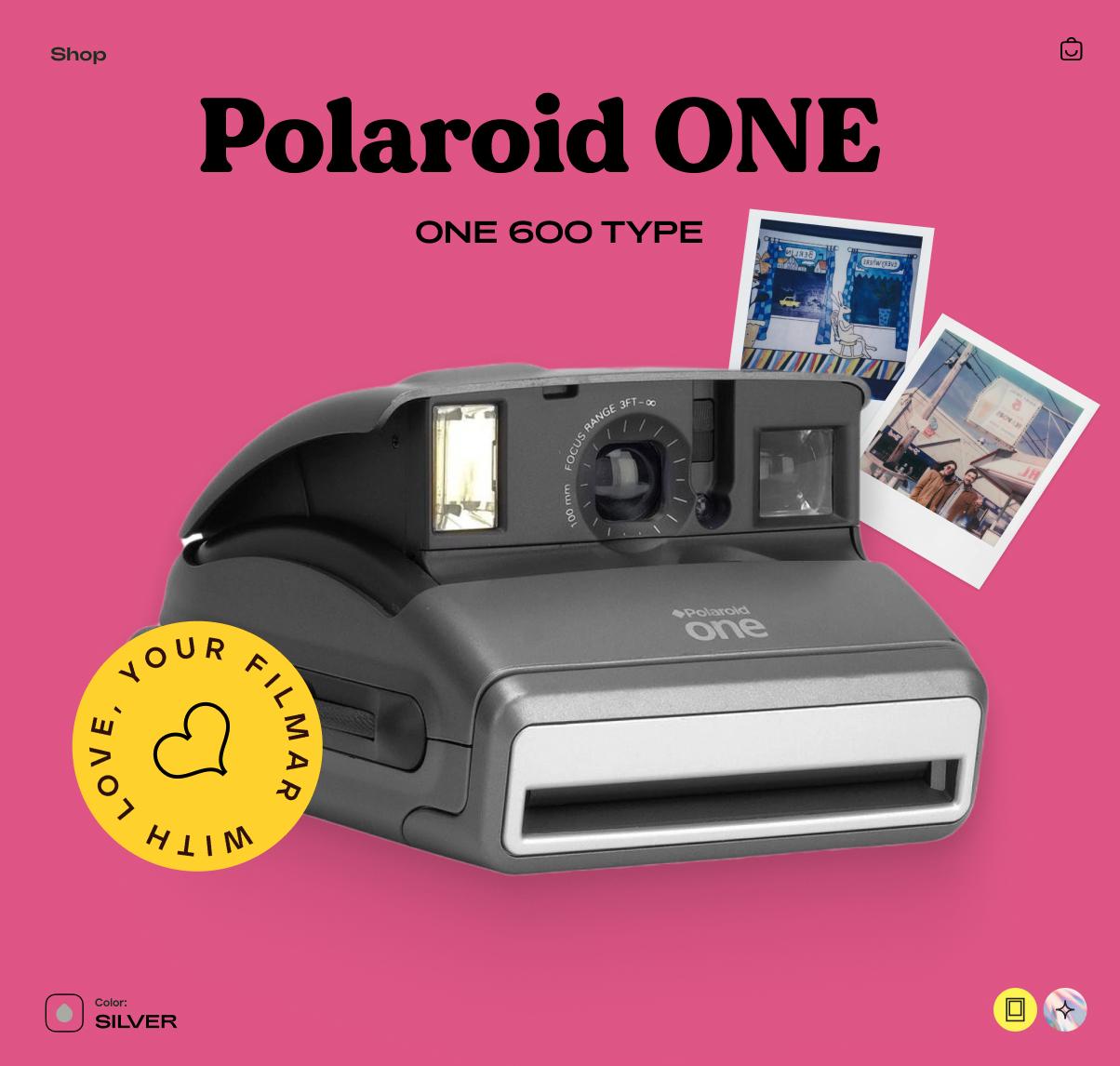 Polaroid One 600 Instant Camera – Vintage Film Camera with Flash, Tested & Working, Retro Photo Gift - Vintage Polaroid Instant Cameras