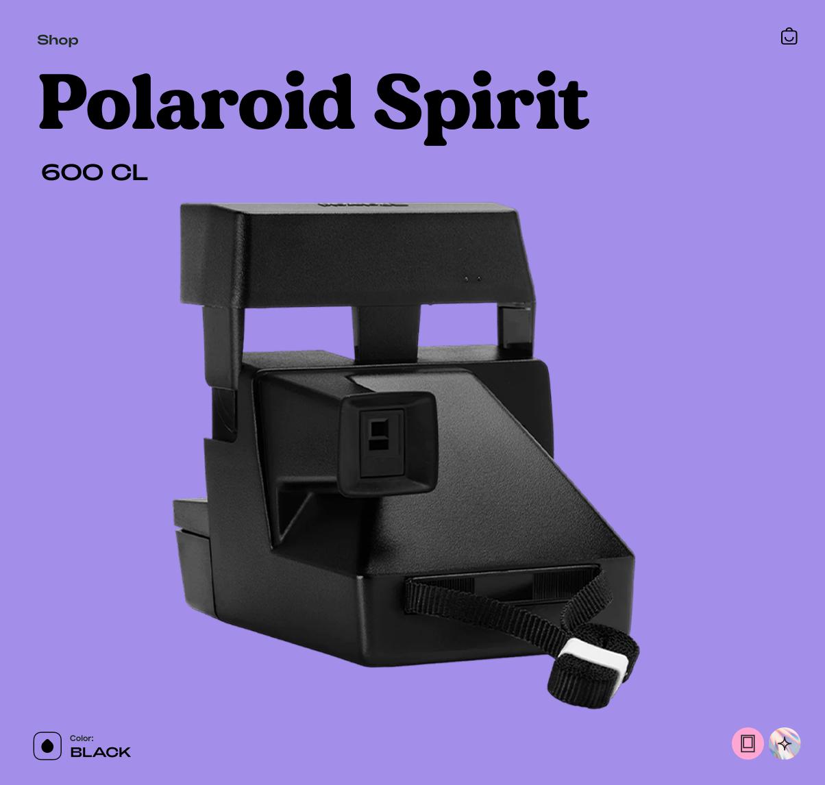 Polaroid Spirit 600 CL, Vintage Instant Camera, Point and Shoot, Analog Camera Tested & Working, Retro Photo Gift - Vintage Polaroid Instant Cameras