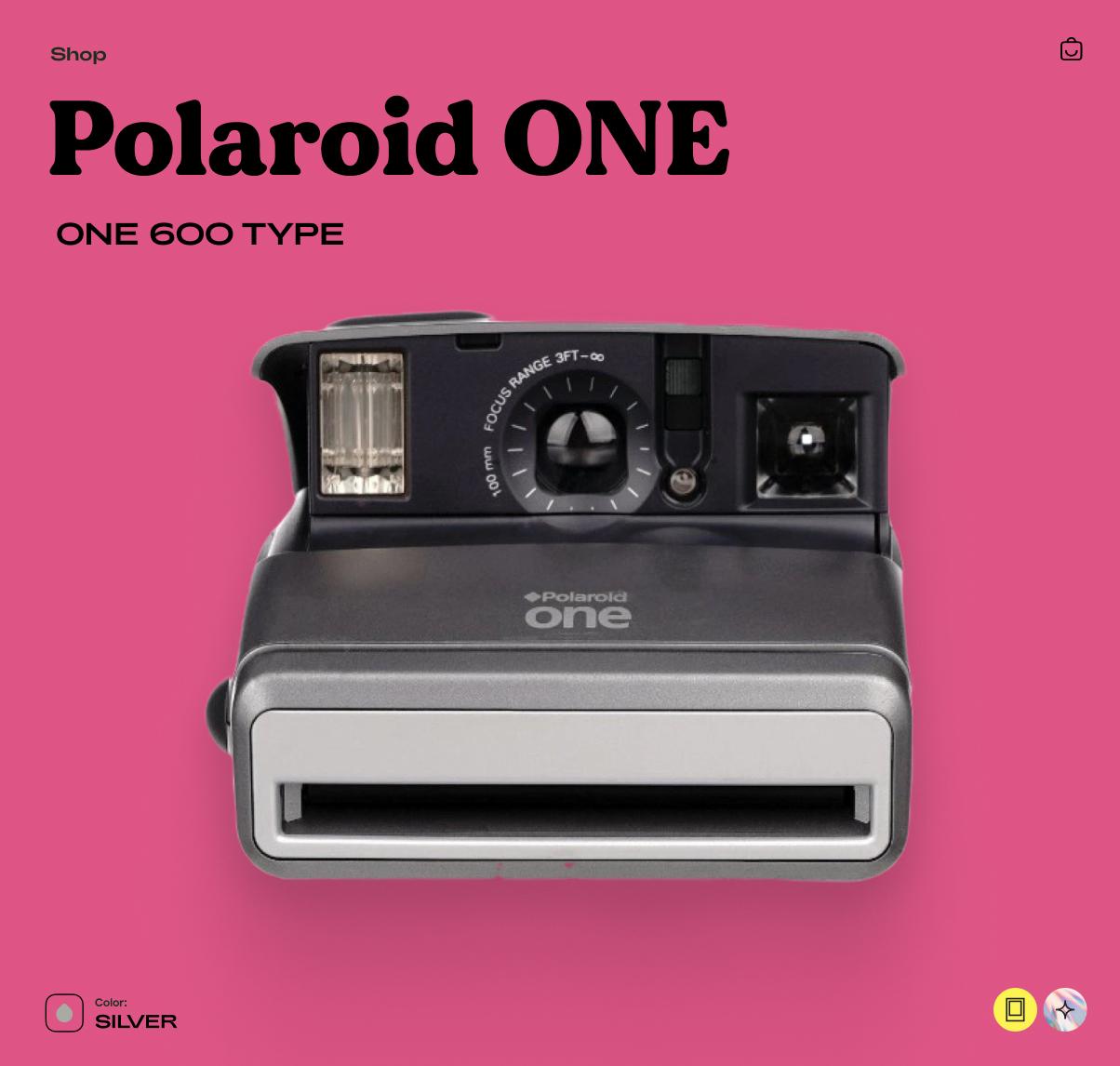 Polaroid One 600 Instant Camera – Vintage Film Camera with Flash, Tested & Working, Retro Photo Gift - Vintage Polaroid Instant Cameras