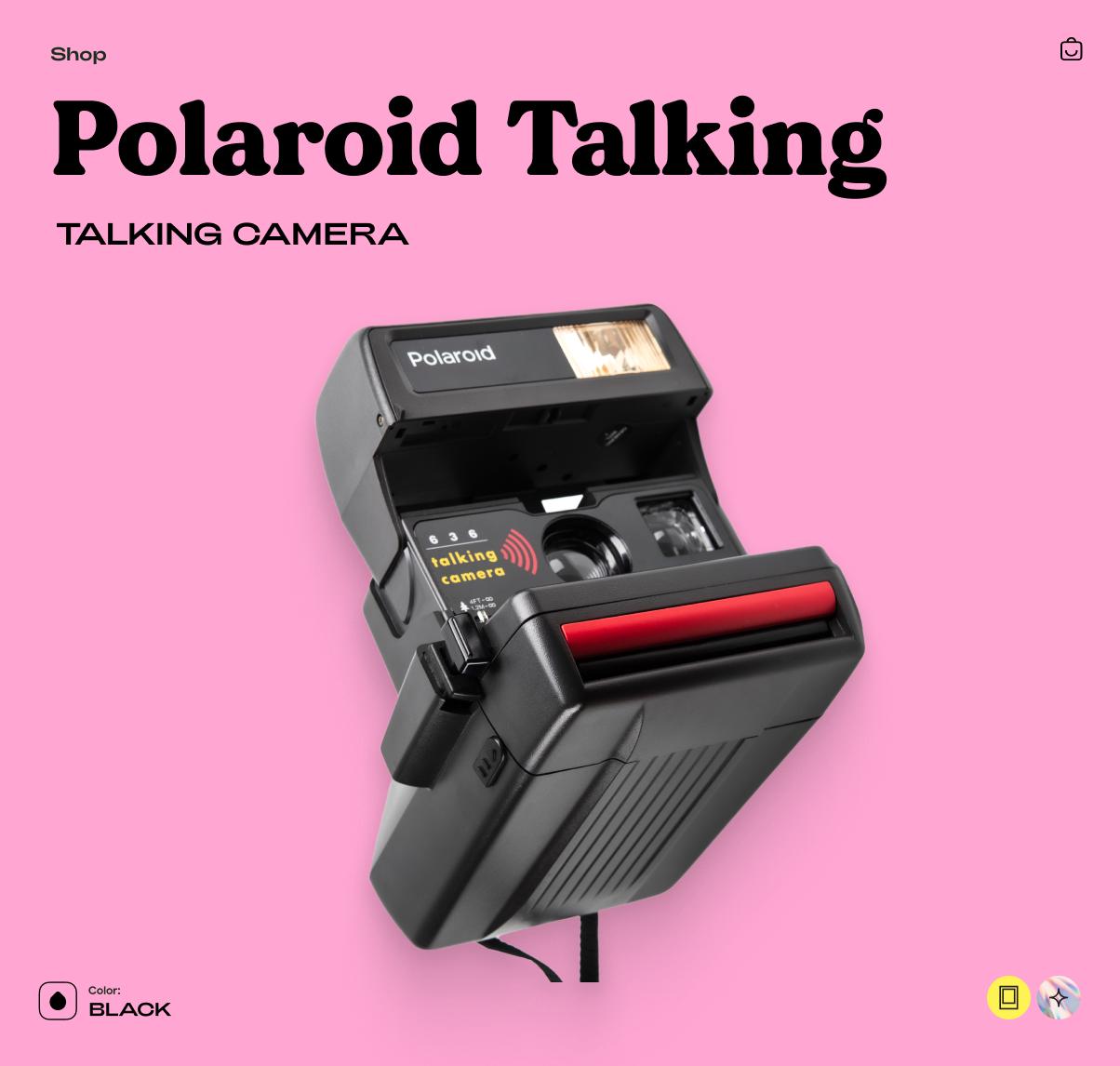 Polaroid 636 Talking Camera, Vintage Instant Camera, Point and Shoot, Analog Camera Tested & Working, Retro Photo Gift - Vintage Polaroid Instant Cameras