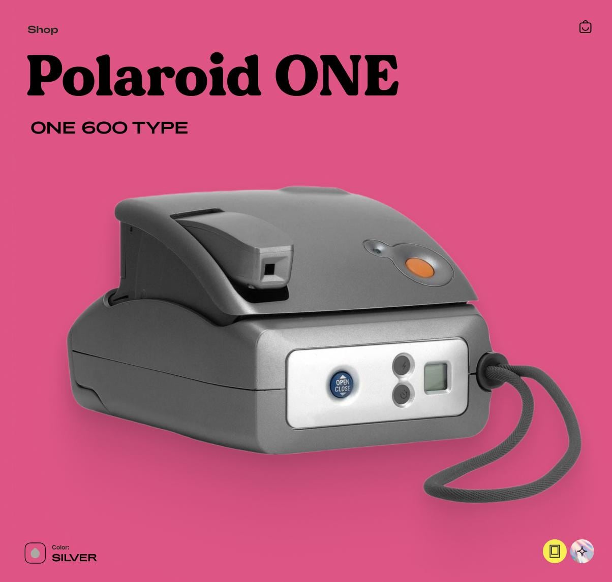 Polaroid One 600 Instant Camera – Vintage Film Camera with Flash, Tested & Working, Retro Photo Gift - Vintage Polaroid Instant Cameras