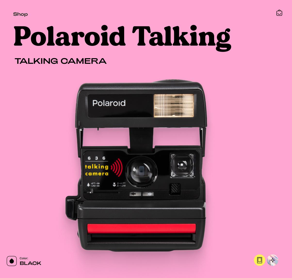 Polaroid 636 Talking Camera, Vintage Instant Camera, Point and Shoot, Analog Camera Tested & Working, Retro Photo Gift - Vintage Polaroid Instant Cameras