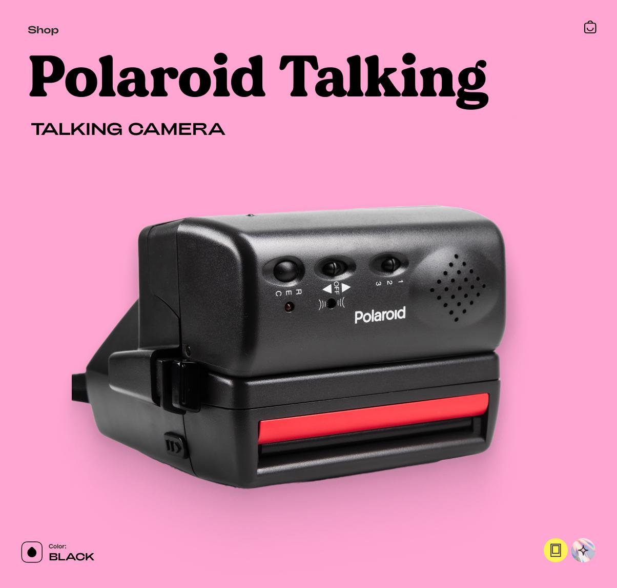 Polaroid 636 Talking Camera, Vintage Instant Camera, Point and Shoot, Analog Camera Tested & Working, Retro Photo Gift - Vintage Polaroid Instant Cameras