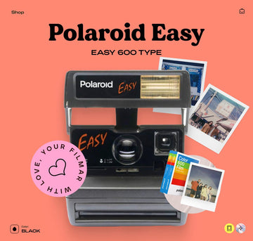 Polaroid Easy 600, Vintage Instant Film Camera, Point and Shoot, Retro Camera - Tested Working - Vintage Polaroid Instant Cameras