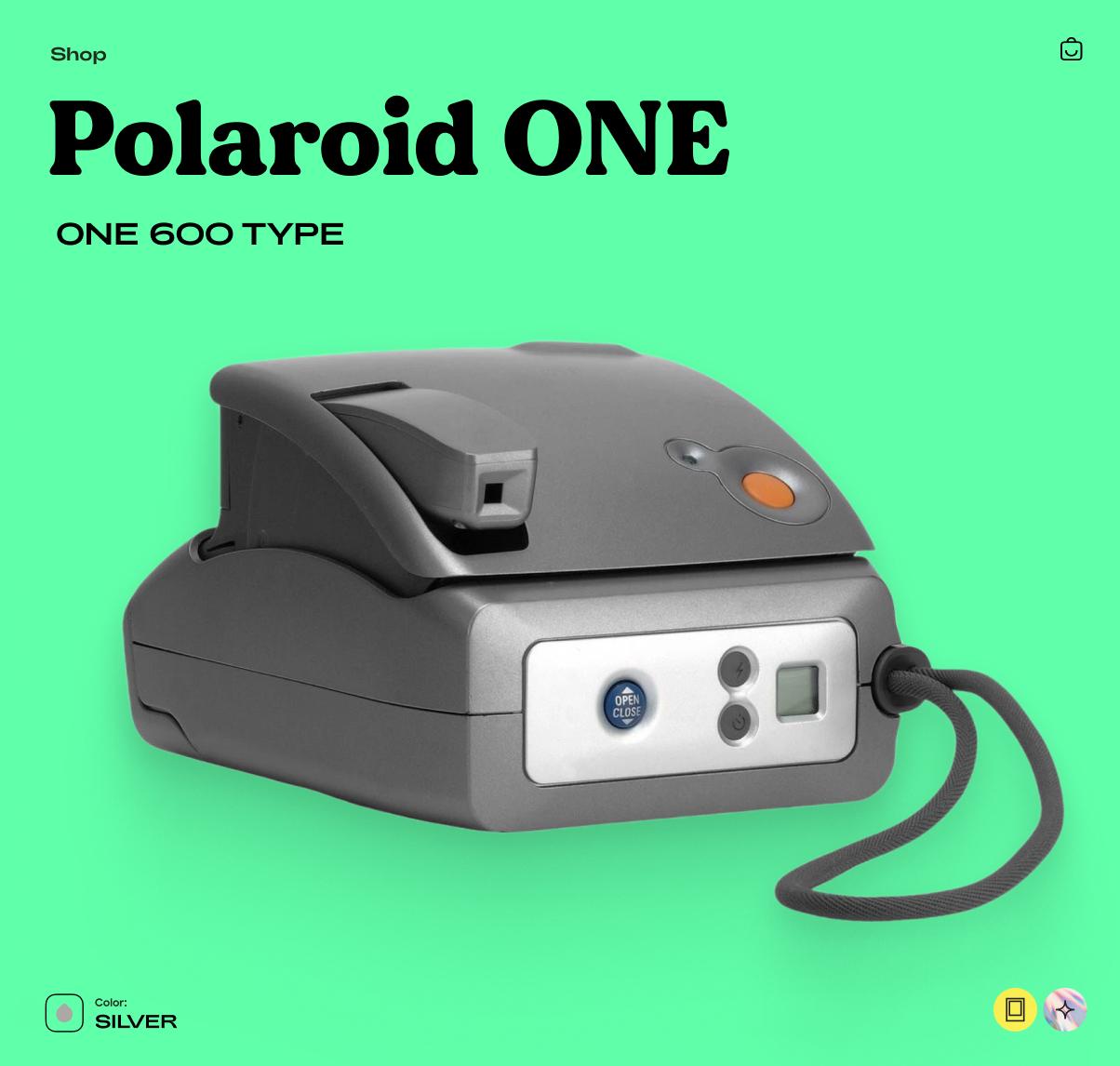 Polaroid One 600 Instant Camera – Vintage Film Camera with Flash, Tested & Working, Retro Photo Gift - Vintage Polaroid Instant Cameras