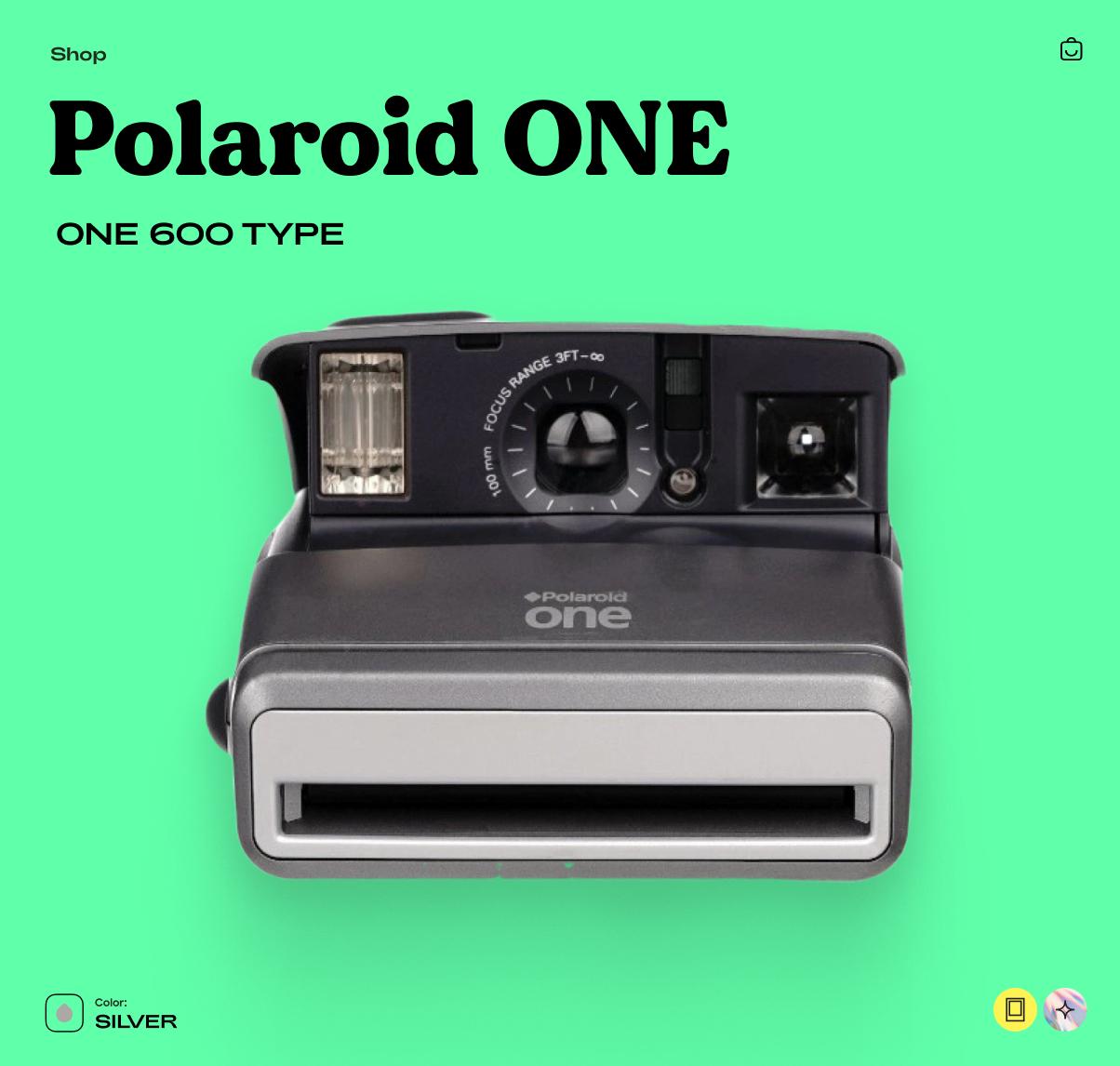 Polaroid One 600 Instant Camera – Vintage Film Camera with Flash, Tested & Working, Retro Photo Gift - Vintage Polaroid Instant Cameras