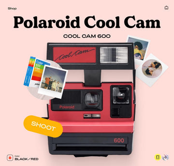 Polaroid Cool Cam 600, Instant Camera, Retro 600 Film Camera, Vintage Polaroid, Point and Shoot - Vintage Polaroid Instant Cameras