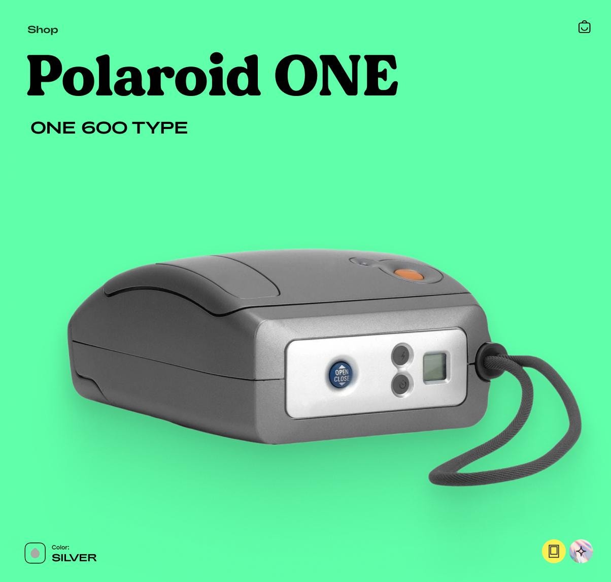 Polaroid One 600 Instant Camera – Vintage Film Camera with Flash, Tested & Working, Retro Photo Gift - Vintage Polaroid Instant Cameras