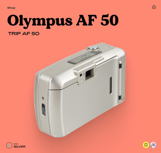 Olympus Trip AF 50 35mm Film Camera, Vintage Point and Shoot, Autofocus Compact Camera - Tested Working - Vintage Polaroid Instant Cameras