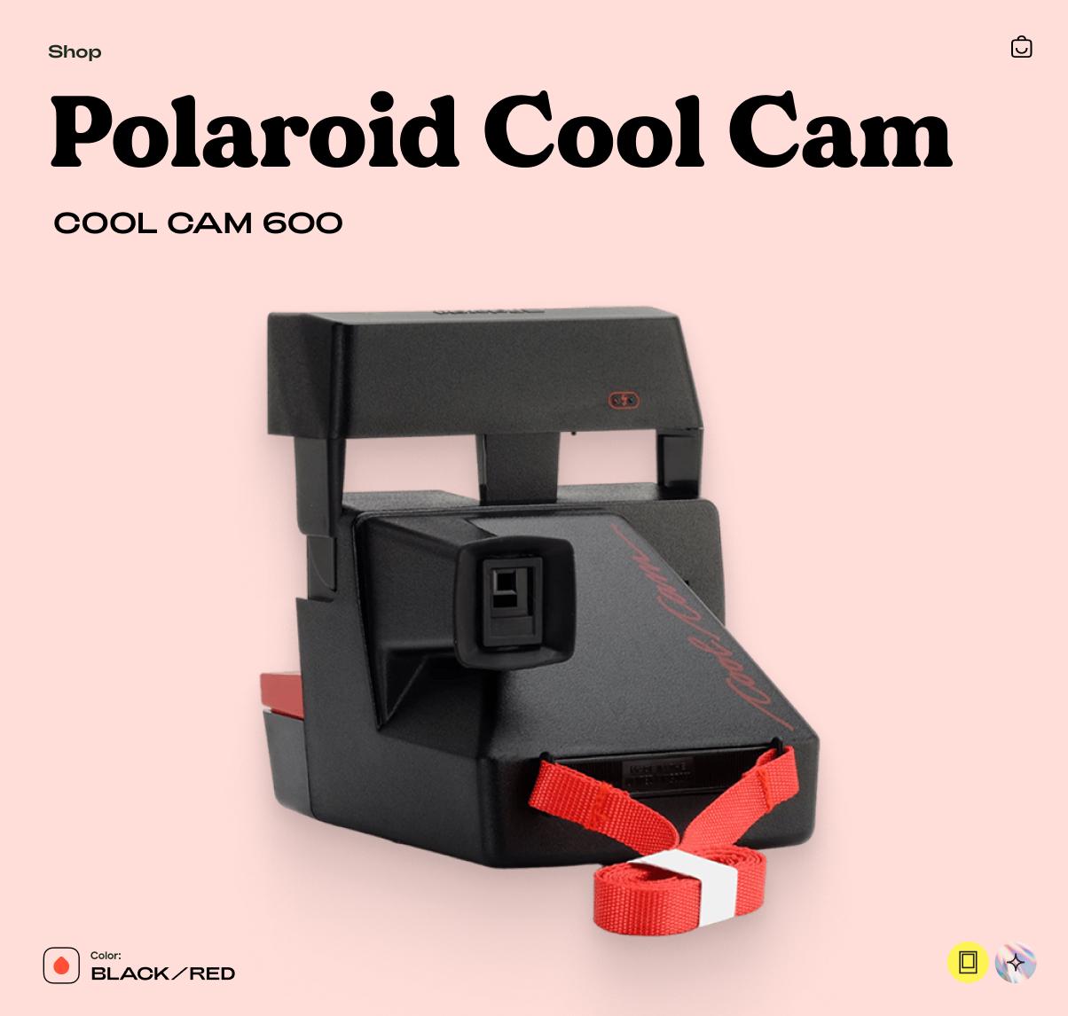 Polaroid Cool Cam 600, Instant Camera, Retro 600 Film Camera, Vintage Polaroid, Point and Shoot - Vintage Polaroid Instant Cameras