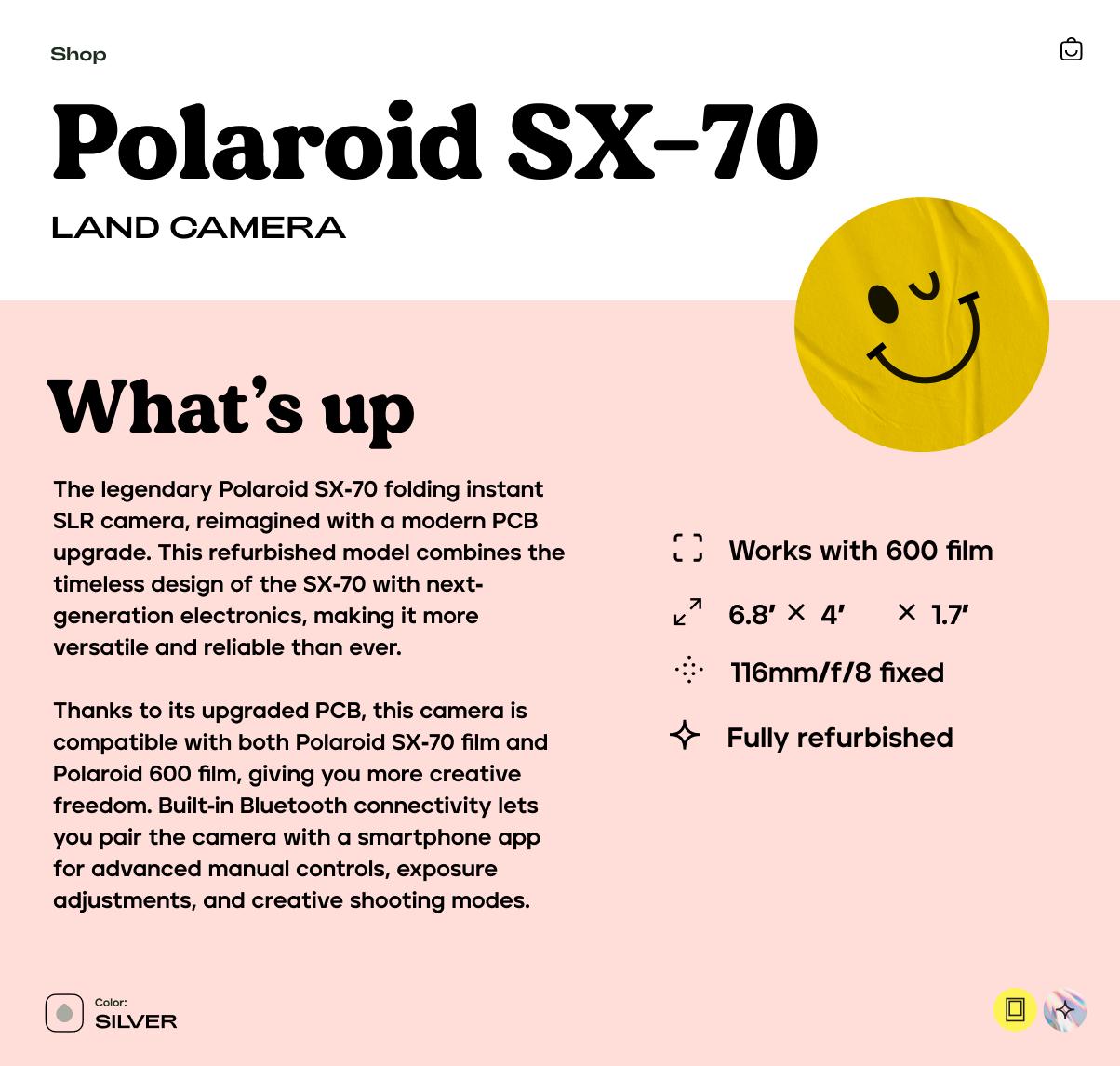 Polaroid SX-70 Land Camera – Vintage Folding Instant Camera, Classic Analog Polaroid, Tested Working - Vintage Polaroid Instant Cameras