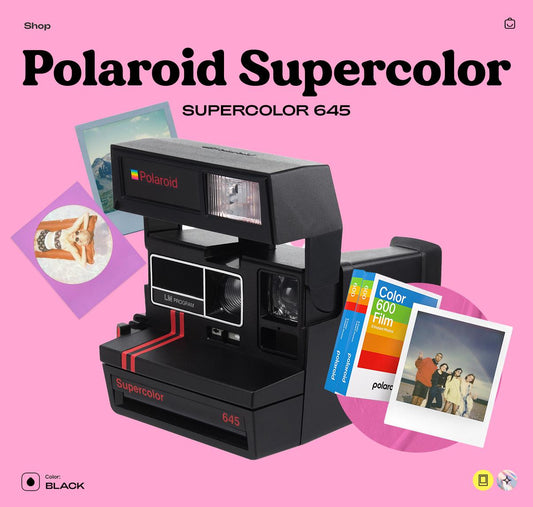 Polaroid Supercolor 645, Instant Film Camera – Retro 80s camera, Vintage Polaroid, Tested Working - Vintage Polaroid Instant Cameras